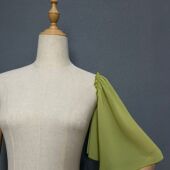 假领子女拼接缝上去外套连衣裙半袖 遮肉遮大臂高档百搭喇叭袖 雪纺