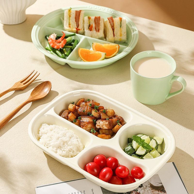 分格餐盘陶瓷211分餐盘大人儿童减肥专用女孩宝宝高级感减脂家用