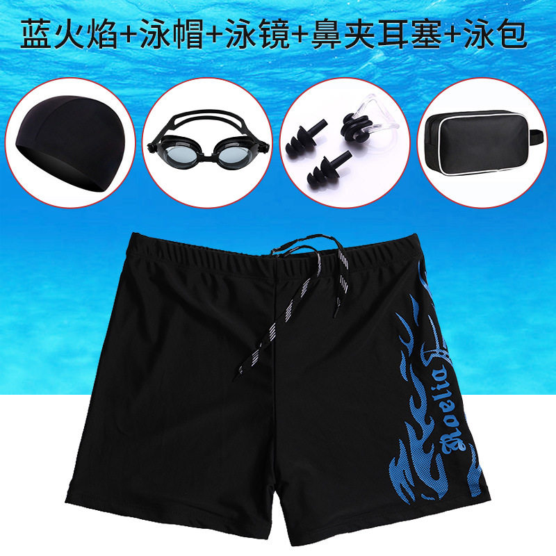 厂家直销锦纶火焰泳裤男