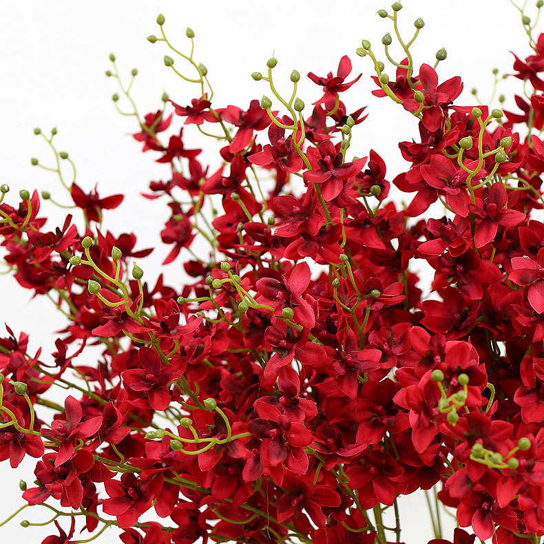 仿真花3叉菱兰花家居软装
