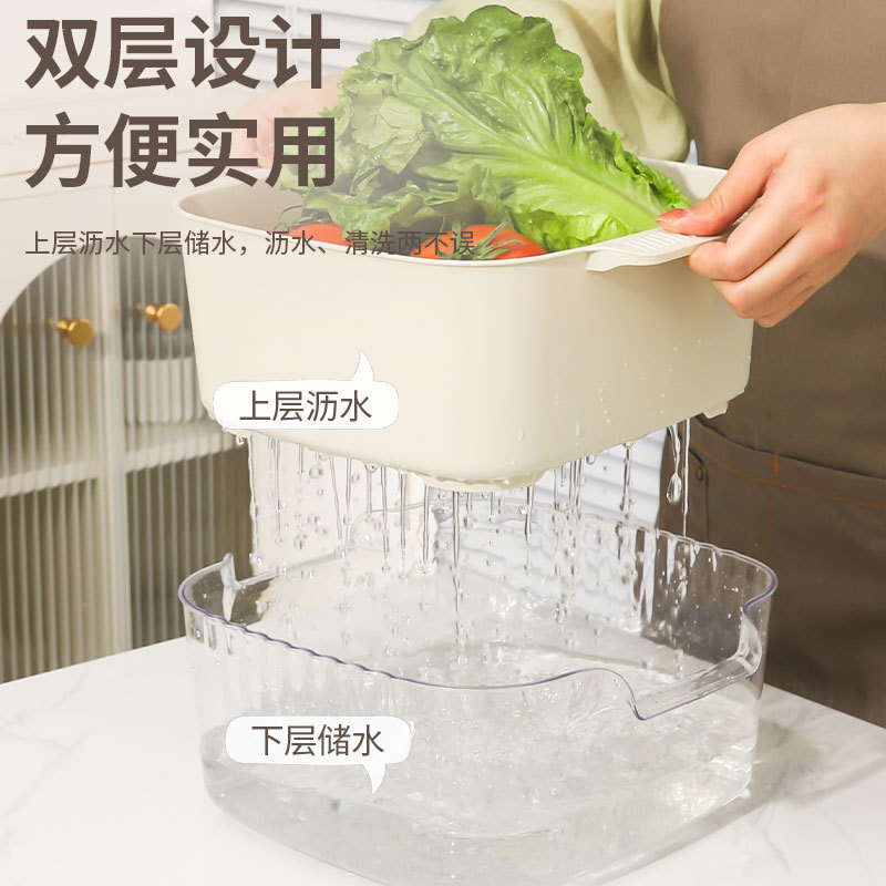厨房大号多功能沥水篮家