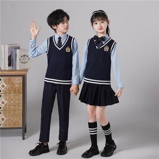 幼儿园园服演出服儿童英伦学院风班服毛衣马甲礼服小学生校服套装