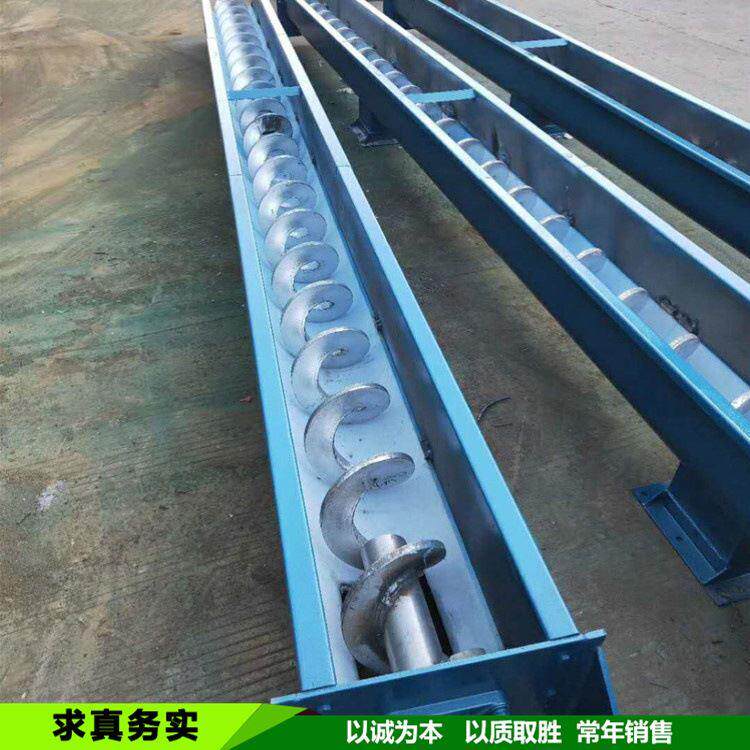无轴污泥螺旋输送机 不锈钢400型6米送料机 颗粒粉末粮食上料机