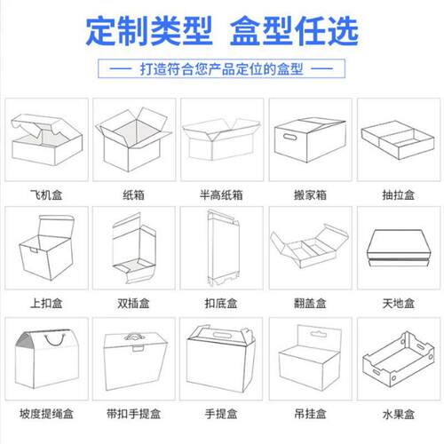 快递QHK盒打包飞盒定制小批量飞机包装盒丝机印log装o服装包纸盒