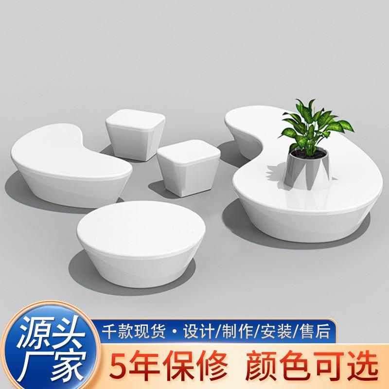 弧形坐凳花盆座椅组合厂家 玻璃钢休闲椅酒店公共场合等候椅