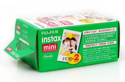 相纸instax mini7s/8/25/70/90/11迷你3寸白边相纸20张