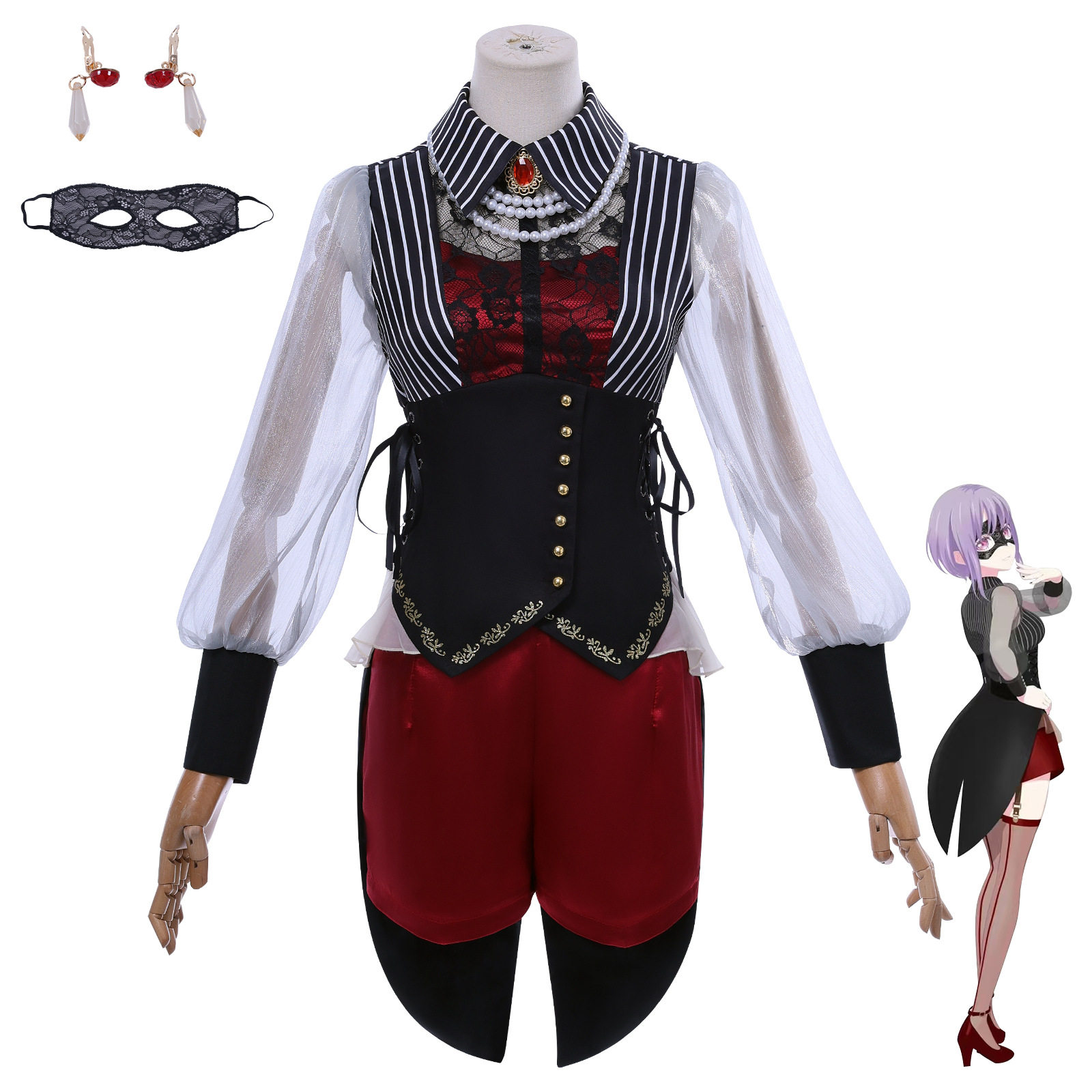 外贸日漫款BanGDreamAveMujica颂乐人偶祐天寺若麦cosplay服装