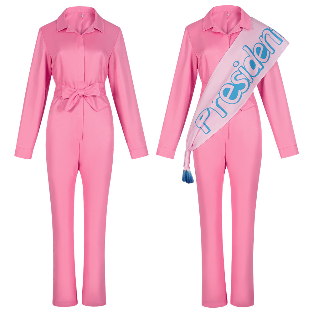 Barbie芭比粉色连体裤cos服芭比沙滩万圣节角色扮演cosplay服装女