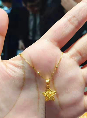 沙金项链女款时尚足琻拉丝