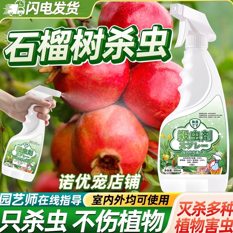 石榴树虱子药盆栽杀虫剂药灭虫除虫药花生治食心虫专用蜜盆景喷药