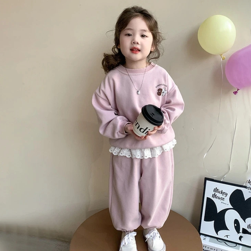女童春秋公主卫衣两件套