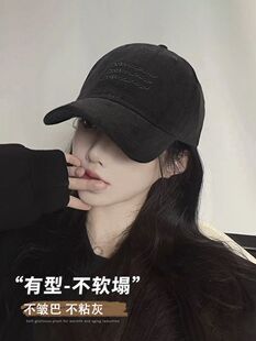 棒球帽女2024新款 搭头围帽K2891 水复古洗磨大毛防晒鸭舌帽百韩版