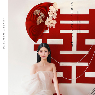 2023新款娘家婚房布置高级简约新娘闺房出阁房间女方出嫁卧室装饰