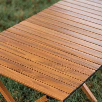 万登客铝合金蛋卷桌户外便携式折叠桌椅露营装备超轻长方形野餐桌