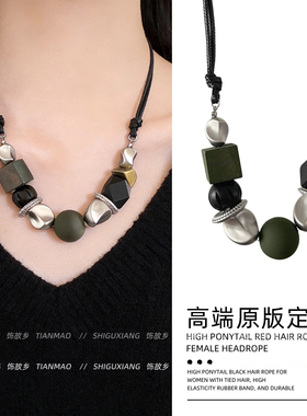 轻奢小众木质项链女2026新款