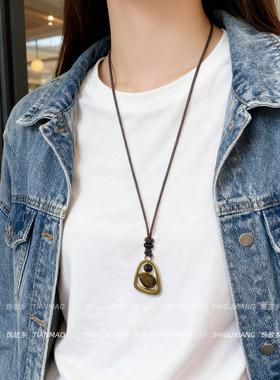 秋冬美拉德~虎眼石项链长款