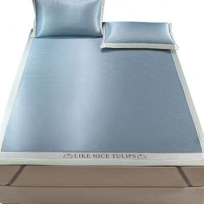 夏天冰丝凉席可水洗竹席三件套草席冬夏两用藤席宿舍单人夏季席子