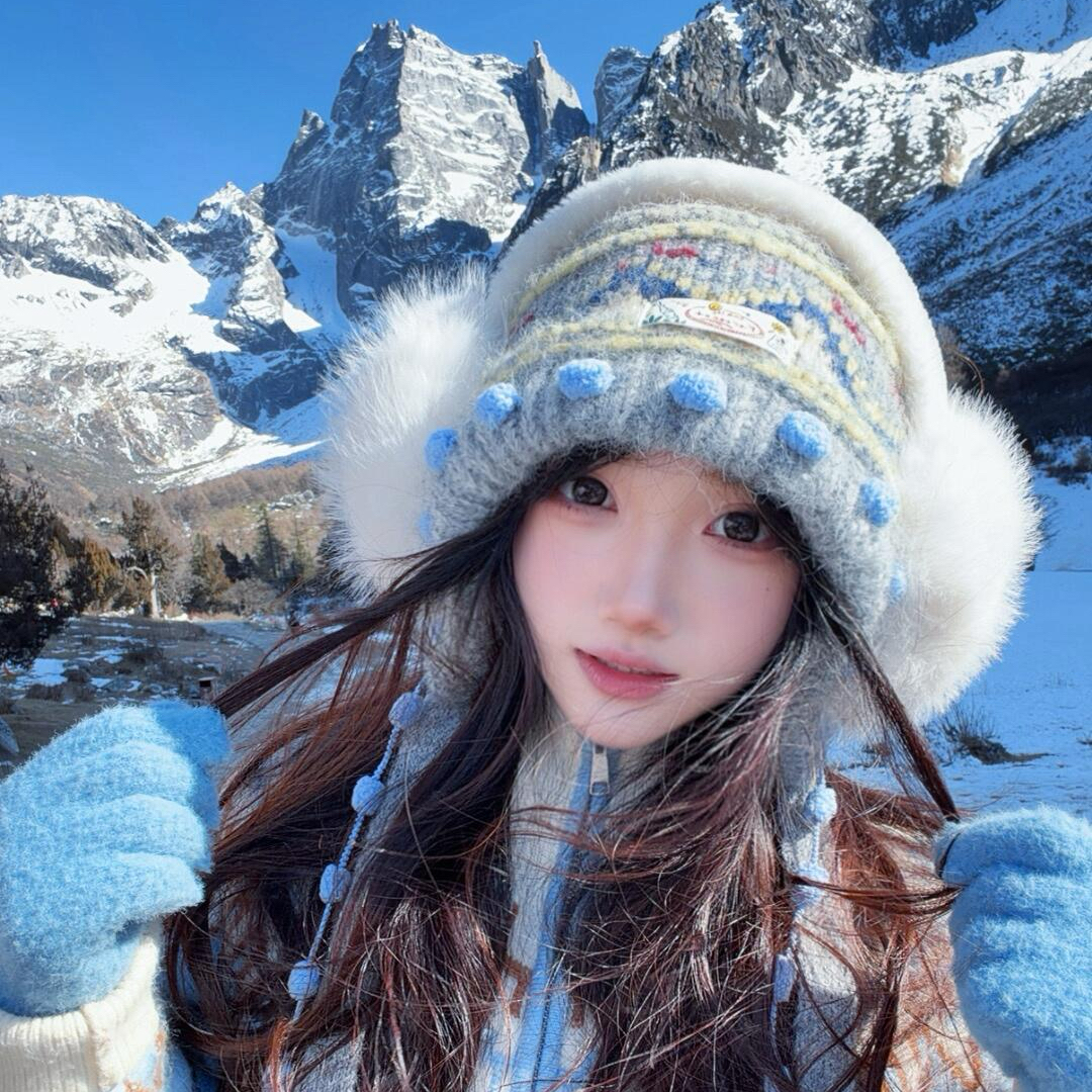 零下30度包头加厚保暖费尔岛帽子冬季女东北哈尔滨长白山旅游出片