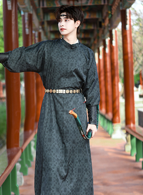 唐制汉服圆领袍中国风汉服男女圆领袍古风武侠风演出服套装伴郎