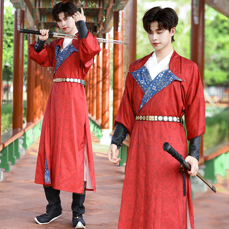 唐制汉服圆领袍男古风武侠演出服