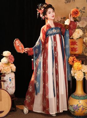 原创盛世大唐公主齐胸复原襦裙中国风一片式襦裙春夏秋仙气汉服女