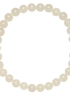 暖言天然正品和田玉白玉手串