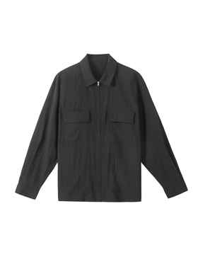 INTERPLAY 盐缩微皱轻量衬衫薄夹克