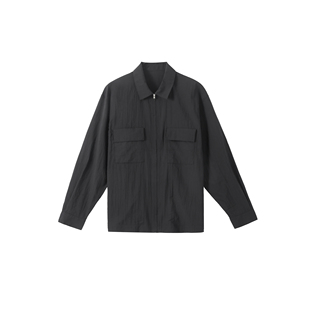 INTERPLAY 盐缩微皱轻量衬衫薄夹克