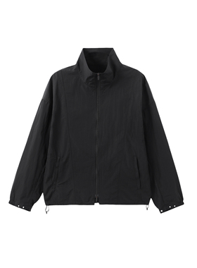 INTERPLAY 防泼水微皱立领夹克