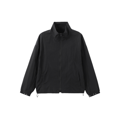 INTERPLAY 防泼水微皱立领夹克