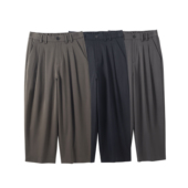 双褶宽腿细斜纹长裤 chino everyday INTERPLAY