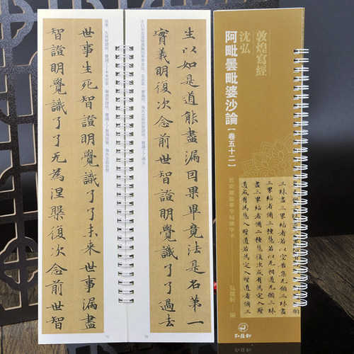 【敦煌写经】阿毗昙毗婆沙论卷五十二沈弘小楷字卡近距离书法字帖 - 封面