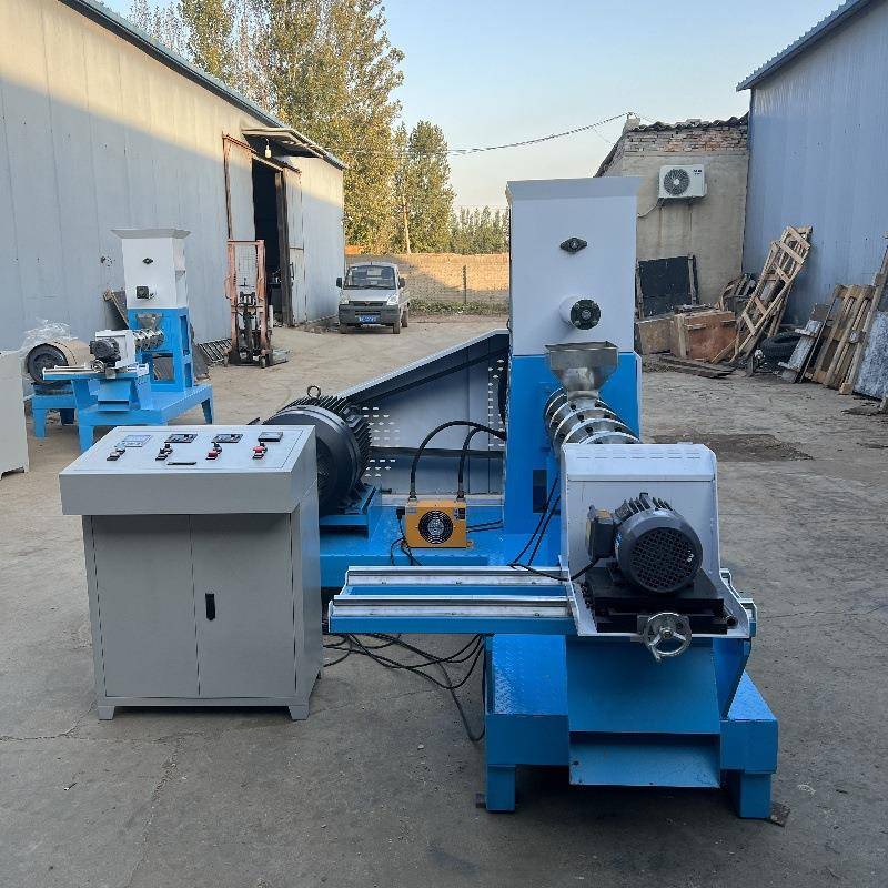 大型宠物猫粮狗粮膨化机水产漂浮式鱼饲料膨化机玉米大豆膨化设备