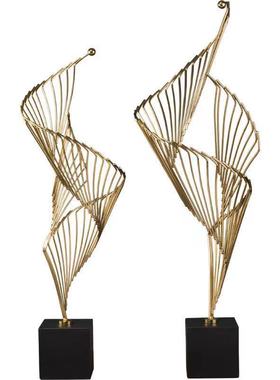 现代简约电视柜客厅办公室桌面摆件美式玄关铁艺创意装饰艺术