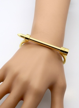 时尚不锈钢u形钉子螺丝手镯  个性钛钢手镯