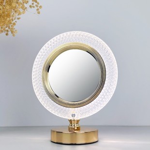 创意触摸小夜灯正面相框反面镜子卧室床头灯金色简约装饰氛围灯