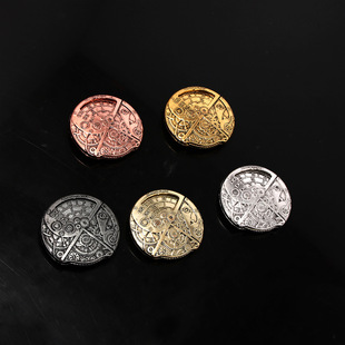 益智玩具可旋转数字齿轮硬币骰子朋克风龙与地下城游戏金属工艺品