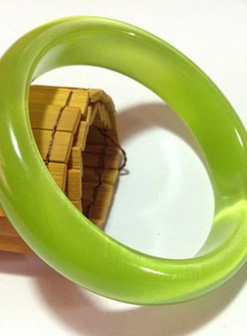 韩版正品灰猫眼石手镯时尚饰品女猫眼效应明显12n圈口56-64