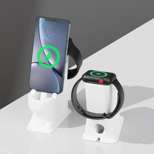 创意马桶iwatch充电底座手机支架适用于苹果手表充电器支架置物架