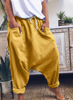 New casual lace-up harun pants woman    新款休闲系带哈伦裤女