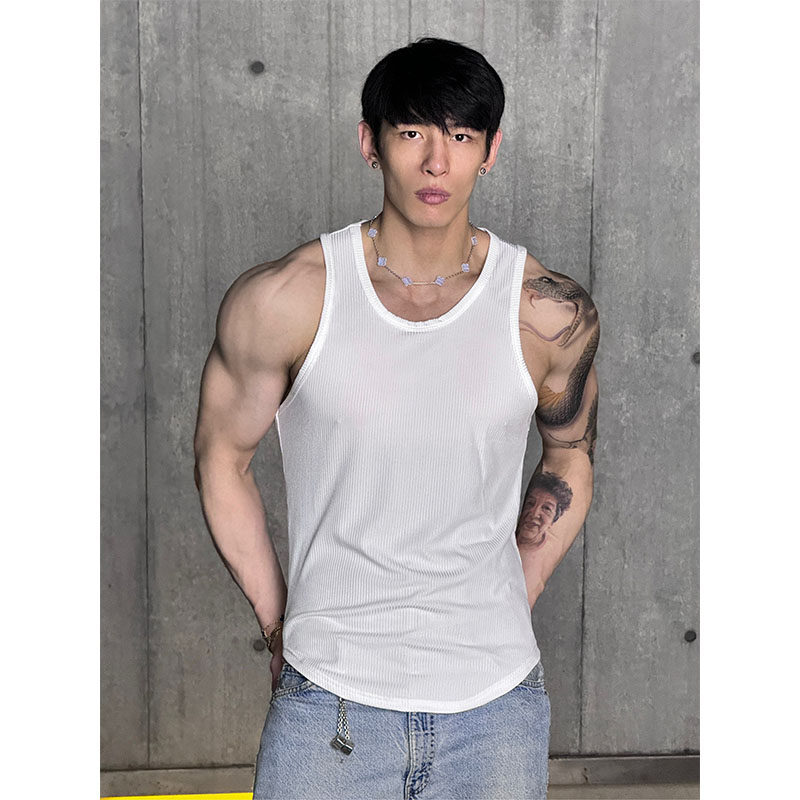 夏季美式运动显大肌理感速干凉感背心男健身跑步弹力宽松无袖t恤,男装,背心,淘宝优惠券,粉丝福利购,淘宝优惠卷