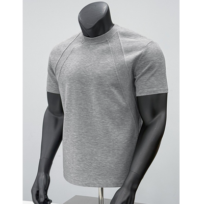 新款夏季太空棉解构垫肩收袖口T