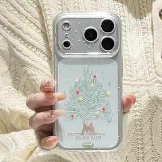 冬日涂鸦圣诞树手机壳