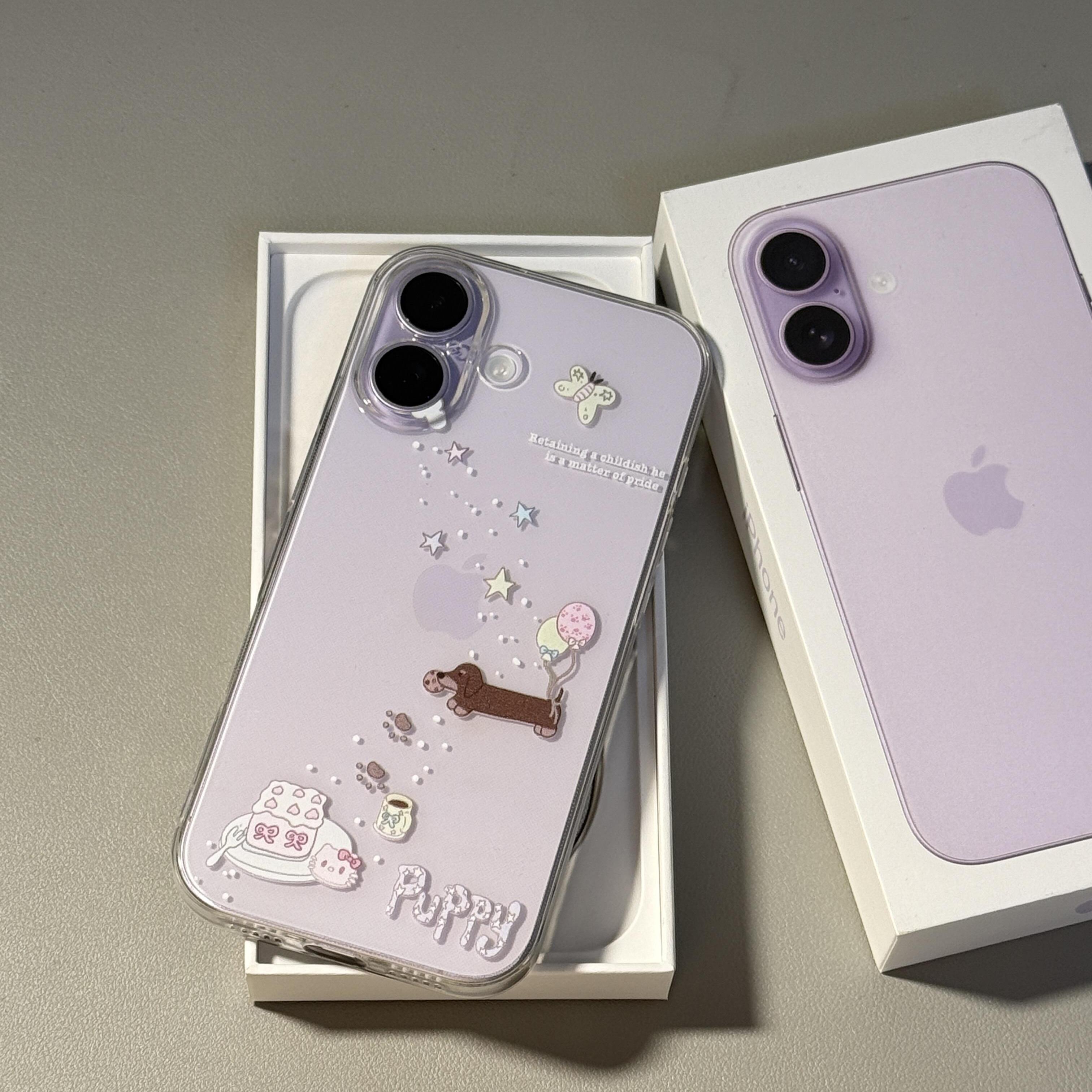 ins风卡通星星腊肠狗手机壳