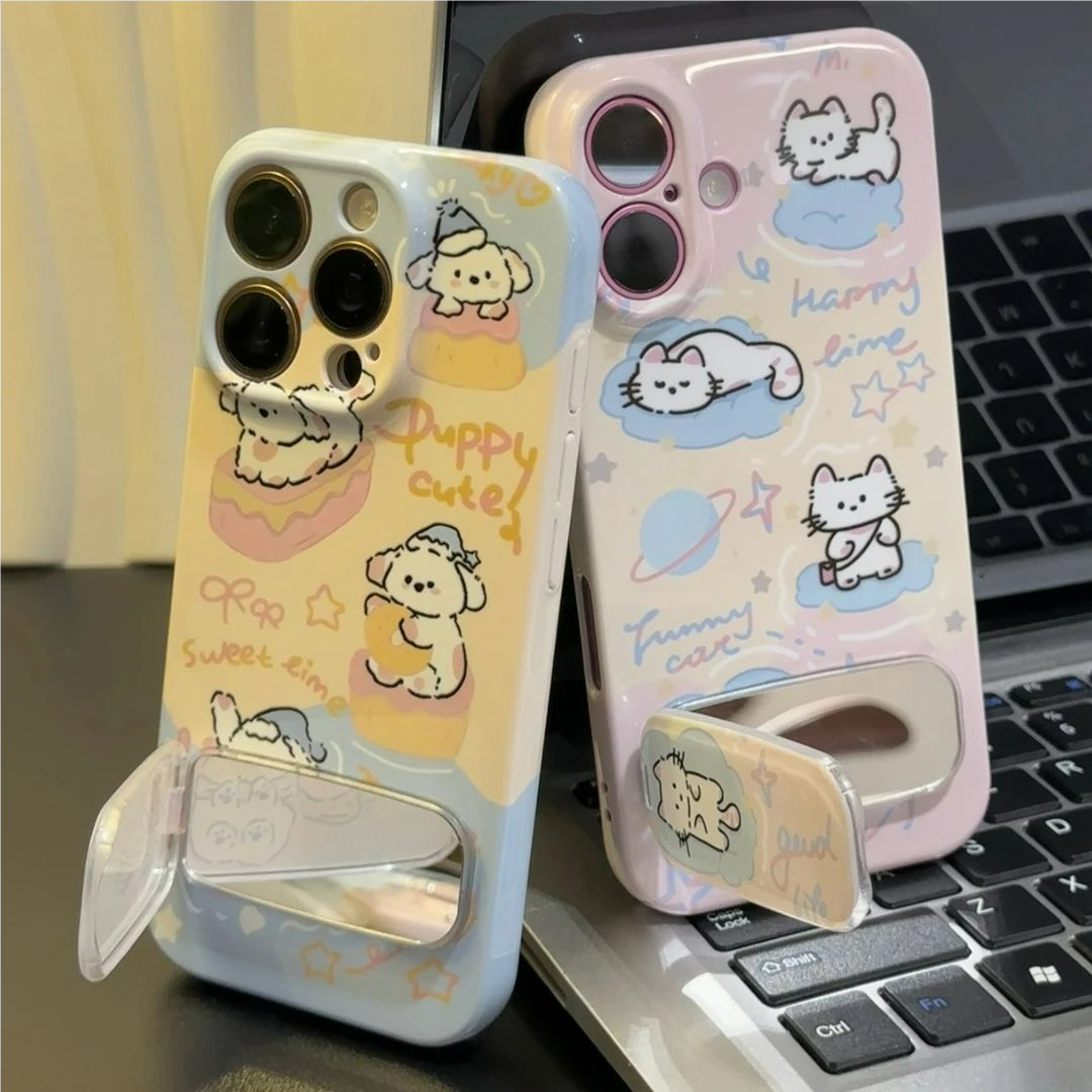 苹果16/15可爱小猫小狗菲林软壳