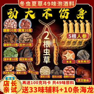 泡酒 药材鹿鞭鹿茸泡酒专用药材养生男性中草药高级人参泡酒料