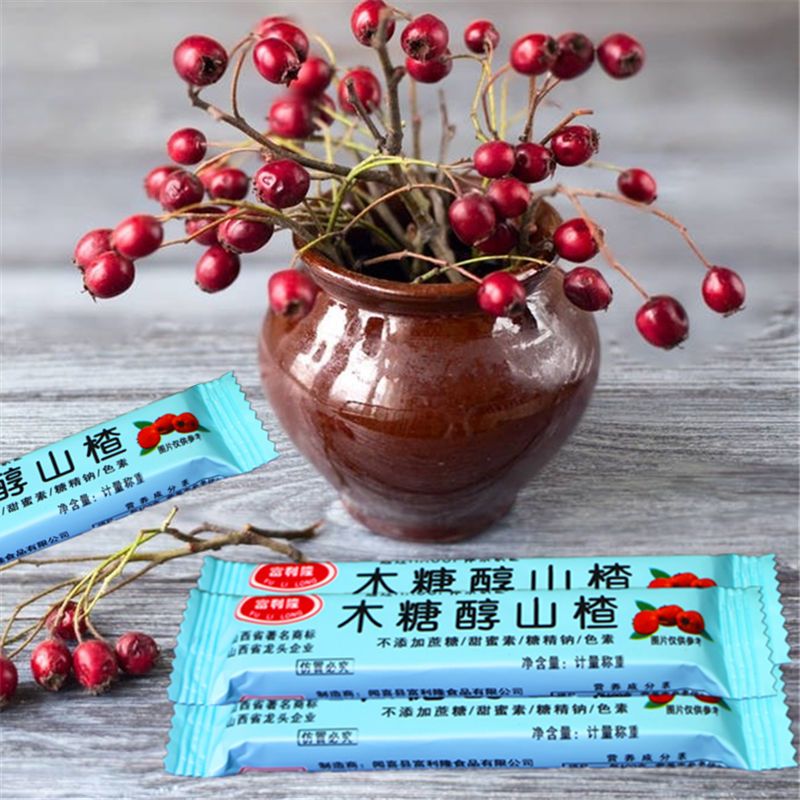 无蔗糖木糖醇山楂片条糖干糕0脂肪大人零食