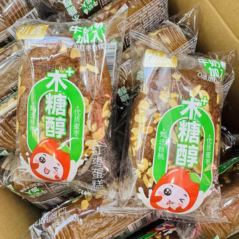 净重6斤初鑫木糖醇红枣蛋糕蛋糕早餐初鑫枣糕便宜同款核桃小包装