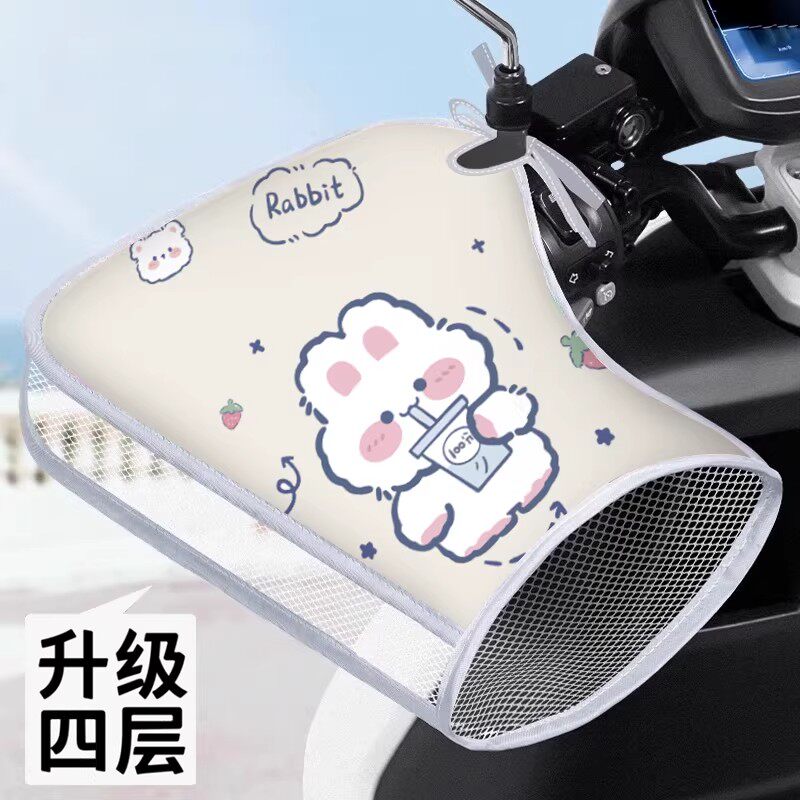 电动车防晒手套夏季电瓶摩托车手把套防水挡风神器电车遮阳护手罩