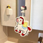 新年小马擦手巾挂式 可爱卡通擦手毛巾厨房抹布吸水加厚卫生间手帕